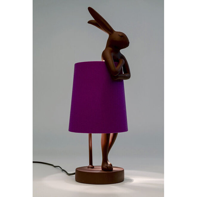Table Lamp Animal Rabbit Matt Purple H50cm