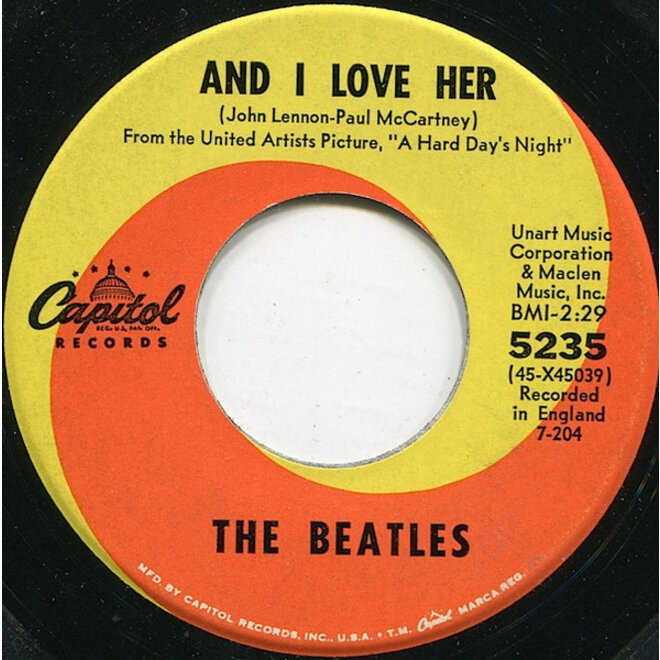 Muziekdoosje met melodie: And I Love Her (The Beatles)