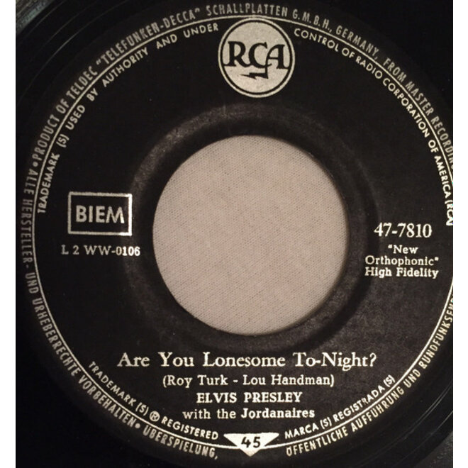 Muziekdoosje met melodie: Are You Lonesome Tonight? (Elvis Presley)