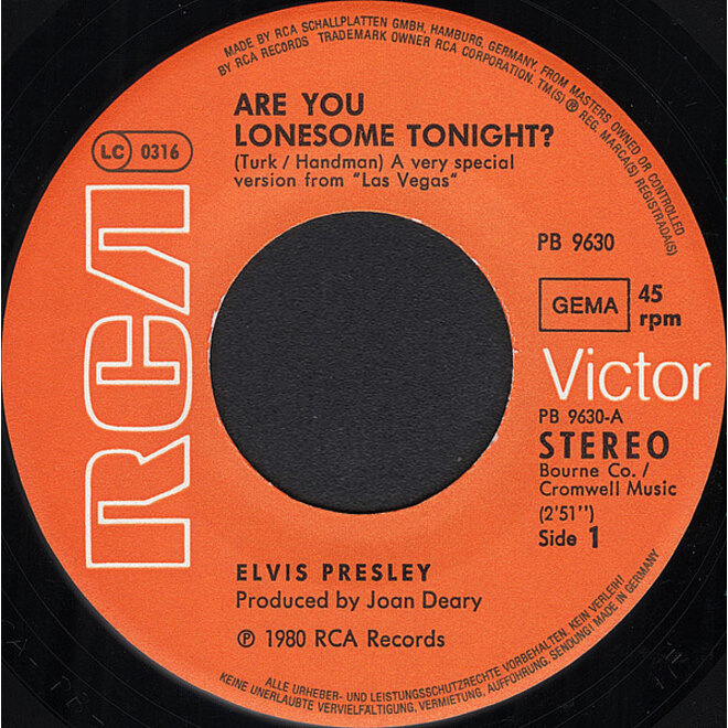 Muziekdoosje met melodie: Are You Lonesome Tonight? (Elvis Presley)