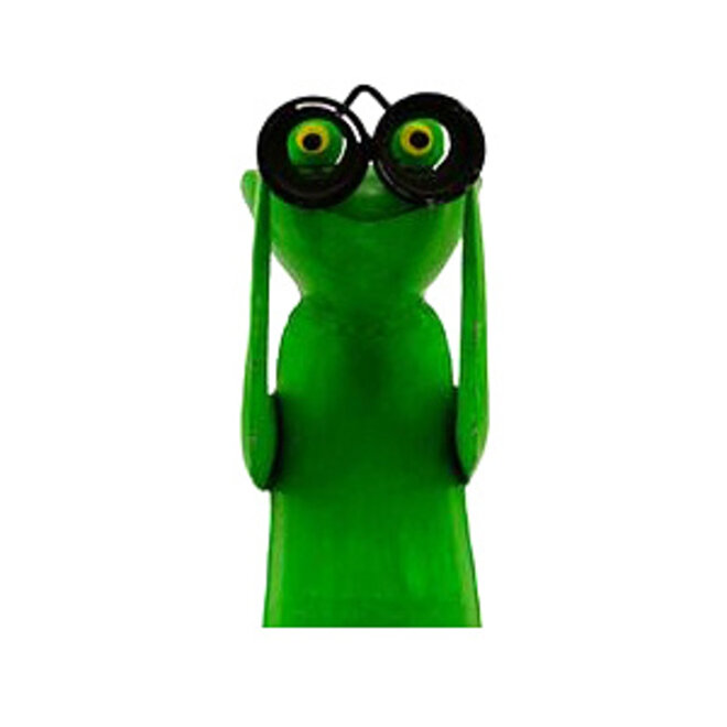 Metalen Kikker "Boy" met verrekijker, in- & outdoor, H78cm