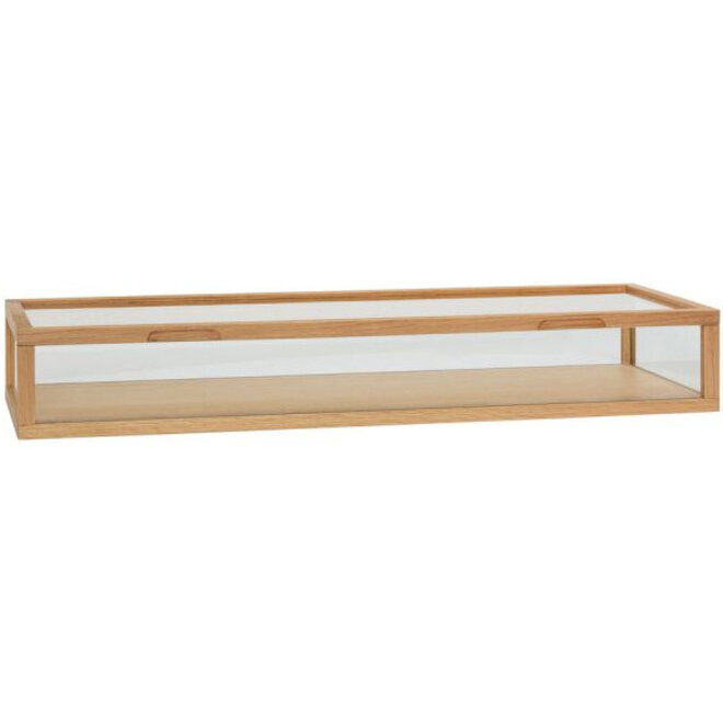 Eiken Houten Vitrine Box Naturel B80cm