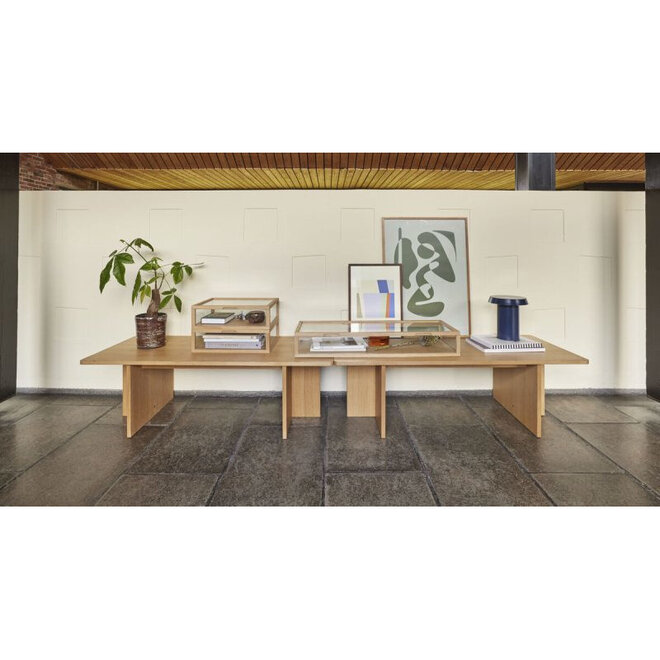 Eiken Houten Vitrine Box Naturel B80cm