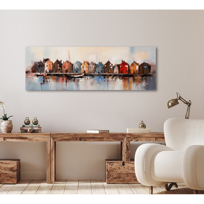 Canvas schilderij Lakeside Living 50x150