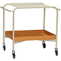 Metalen Push Trolley, Bruin Beige H62cm