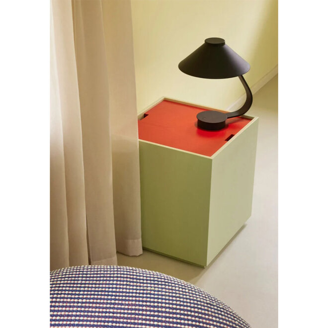 Bijzettafel en Opberg box Lichtgroen Rood H45cm