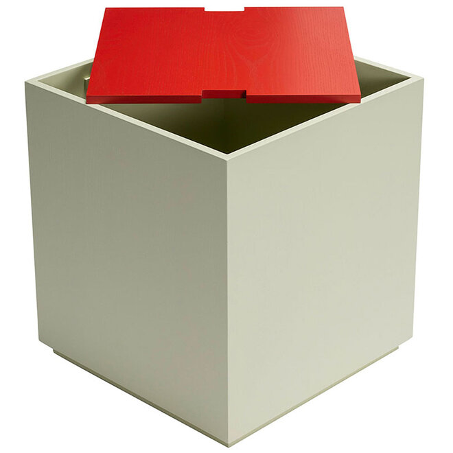 Bijzettafel en Opberg box Lichtgroen Rood H45cm
