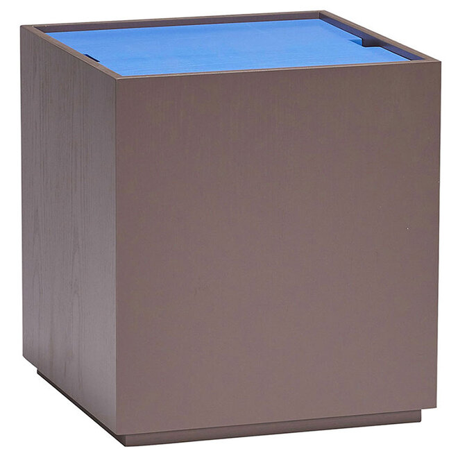 Bijzettafel en Opberg box Bruin Blauw H45cm