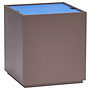 Bijzettafel en Opberg box Bruin Blauw H45cm