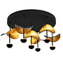 Plafonniere Wings of Light Zwart Goud Ø50cm