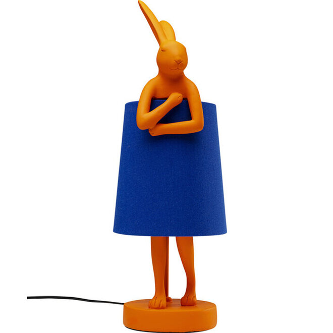 Table Lamp Animal Rabbit Matt Orange Blue H50cm