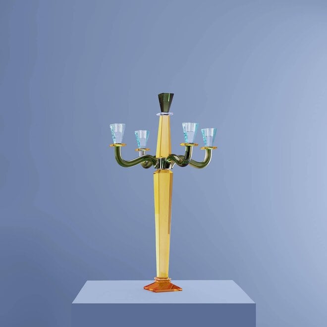 Glazen Kandelaar Fancy Crystal H60cm