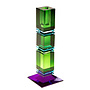 Glazen Kandelaar Fancy Crystal Vierkant H25cm