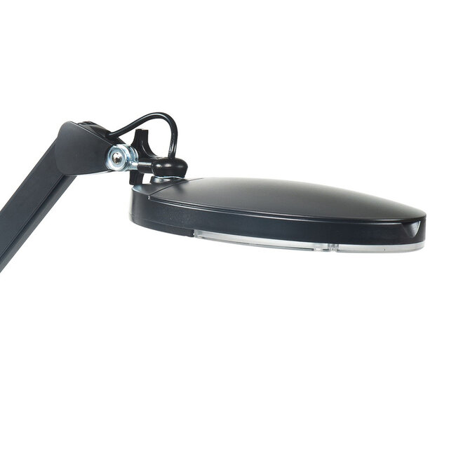 Tafellamp Loupe met tafelklem 10W/LED Zwart