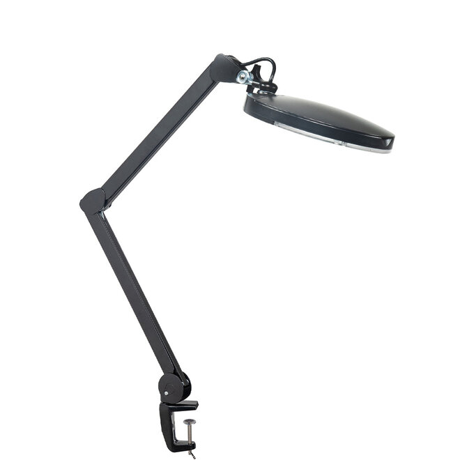 Tafellamp Loupe met tafelklem 10W/LED Zwart