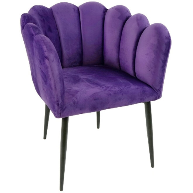 Eetkamerstoel Marlene velvet paars