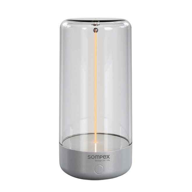 Sompex Oplaadbare Tafellamp Pulse | in- & outdoor | zilver