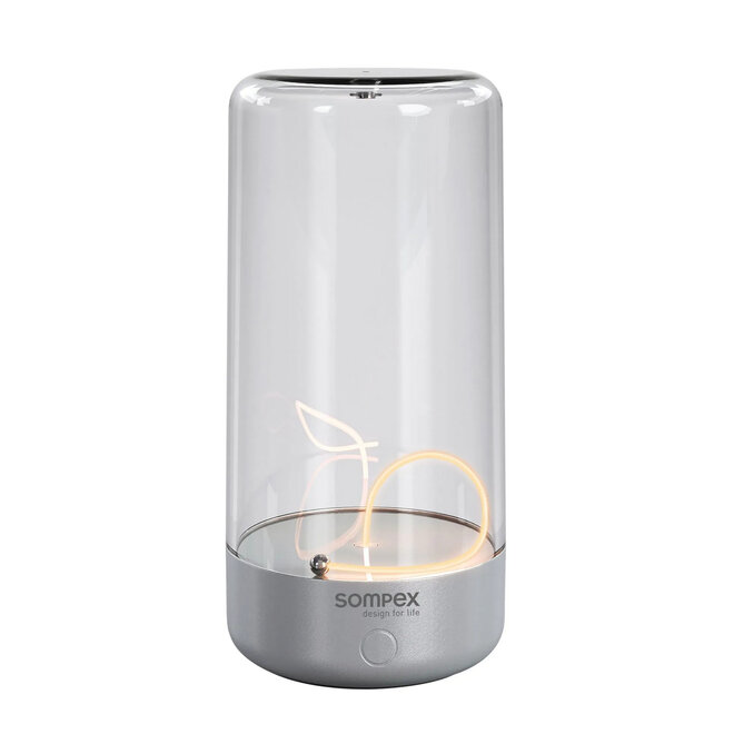 Sompex Oplaadbare Tafellamp Pulse | in- & outdoor | zilver
