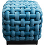 Stool Weave Square Blue 47x47cm