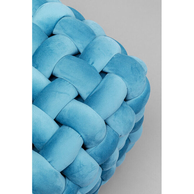 Stool Weave Square Blue 47x47cm