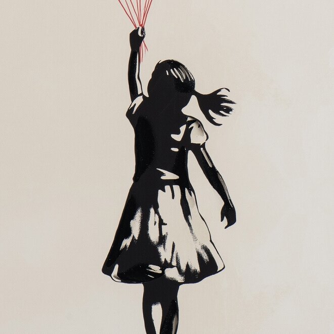Canvas schilderij Flying Balloon Girl 60x90