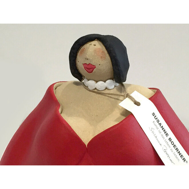 De Directeursvrouw, rood, Keramiek H25cm