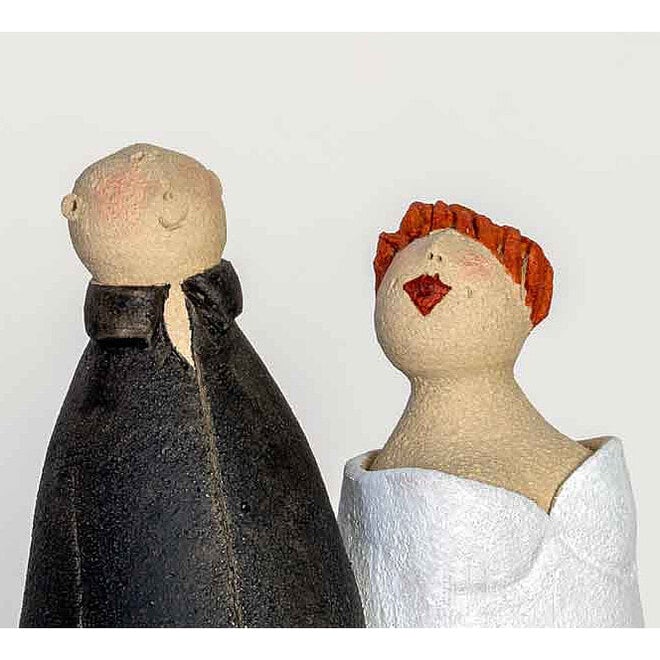 Verliefd, verloofd, getrouwd, Keramiek H32cm