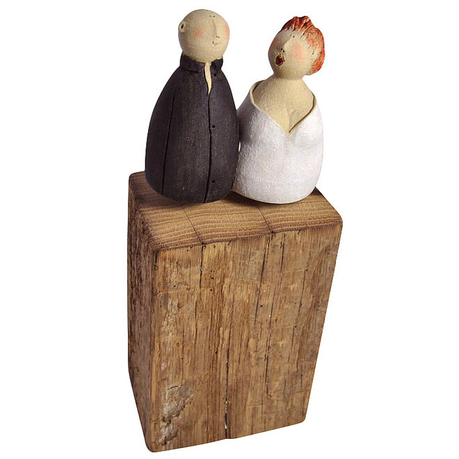 Verliefd, verloofd, getrouwd, Keramiek H32cm