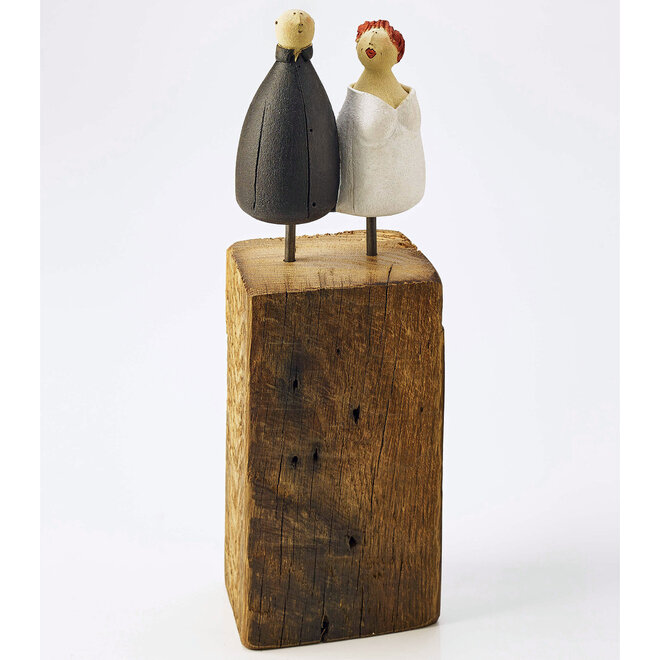 Verliefd, verloofd, getrouwd, Keramiek H32cm