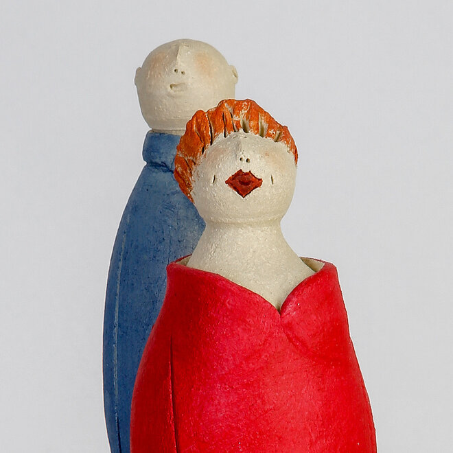 Achter elke succesvolle vrouw staat een sterke man, Keramiek H32cm