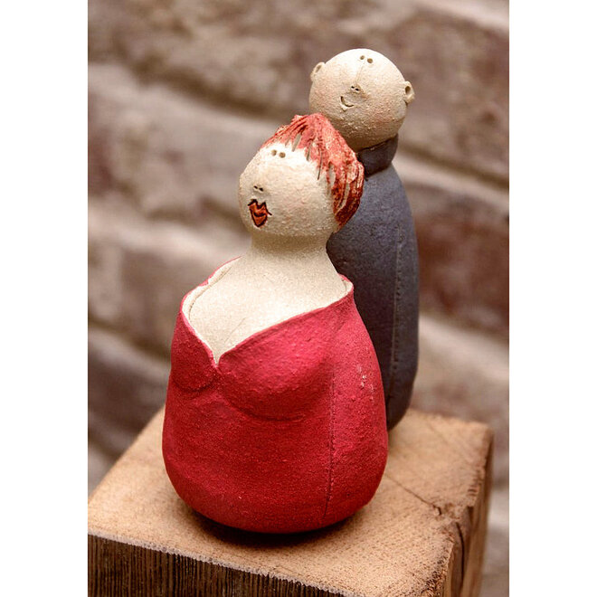 Achter elke succesvolle vrouw staat een sterke man, Keramiek H32cm