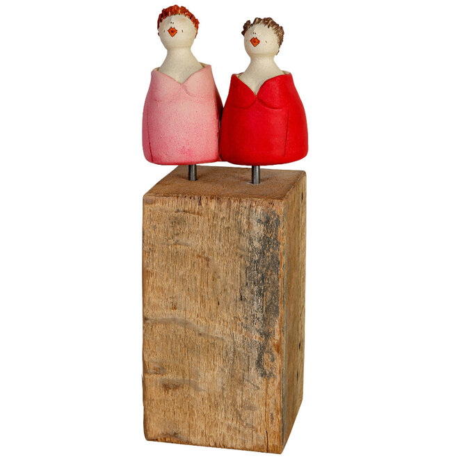 Boezemvriendinnen, Keramiek H32cm