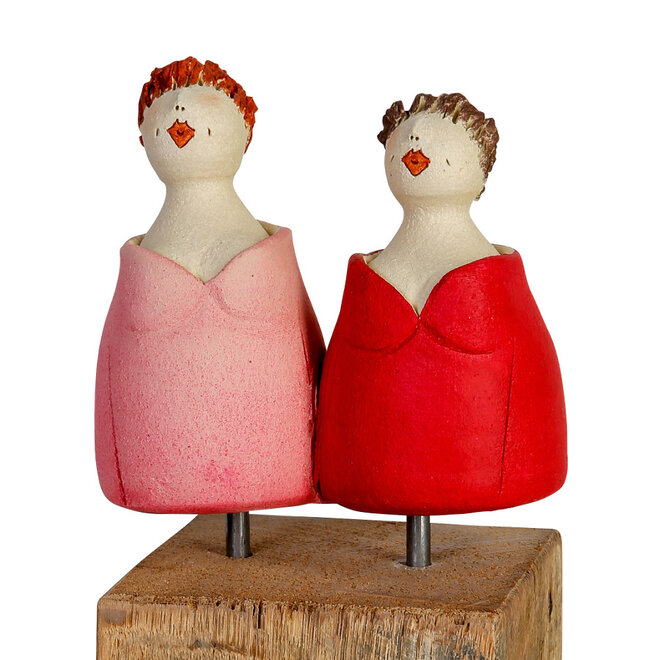 Boezemvriendinnen, Keramiek H32cm