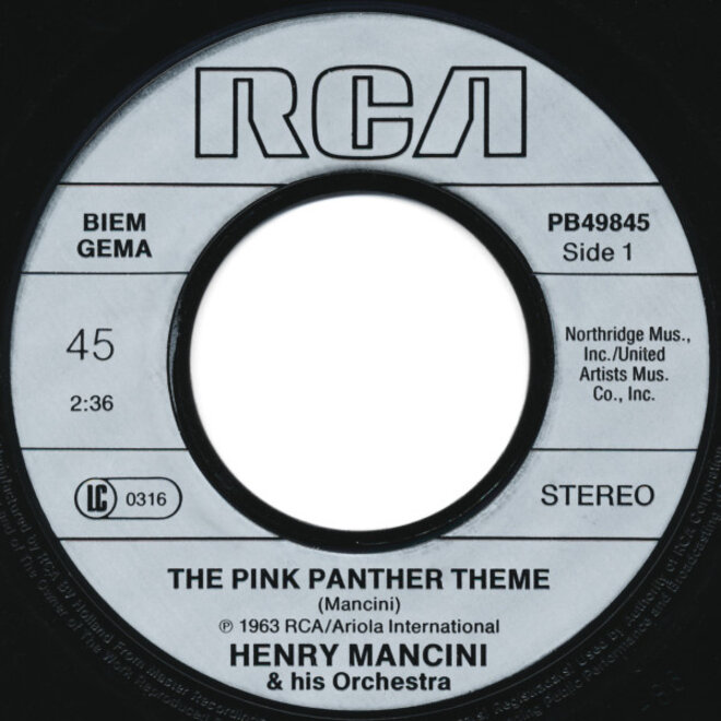 Muziekdoosje met melodie: Pink Panther (Henry Mancini)
