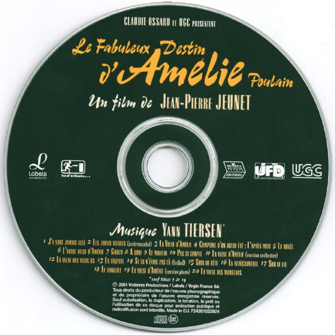 Muziekdoosje met melodie: Amélie (Comptine d’Un Autre Été)