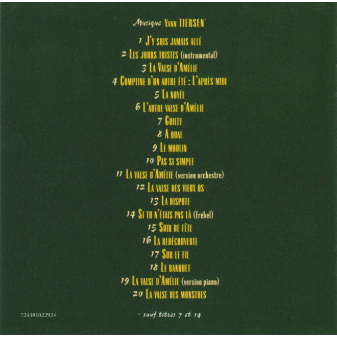 Muziekdoosje met melodie: Amélie (Comptine d’Un Autre Été)