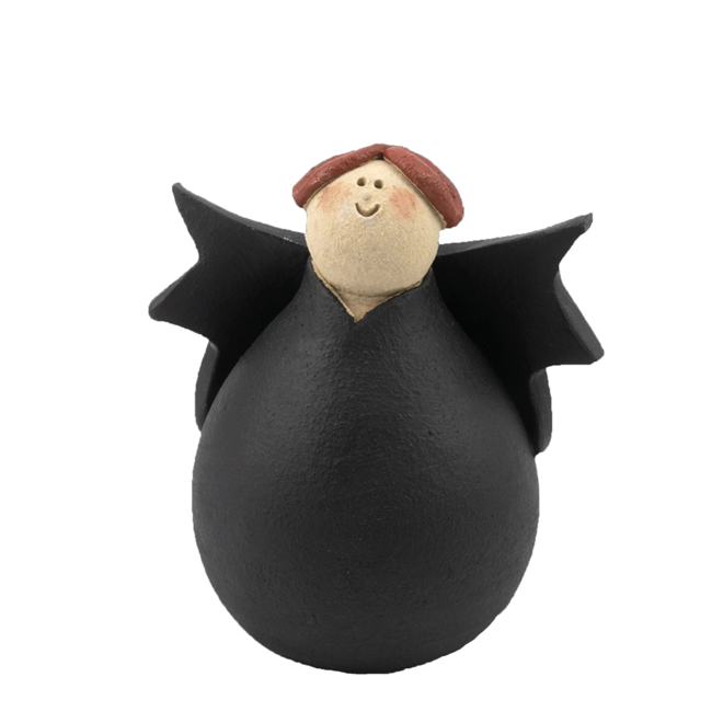 Zwarte (B)Engel, Keramiek H13cm