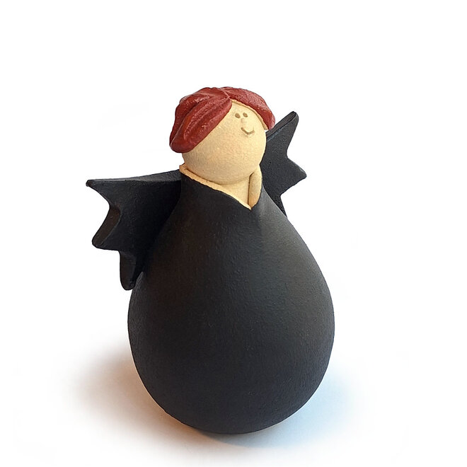 Zwarte (B)Engel, Keramiek H13cm