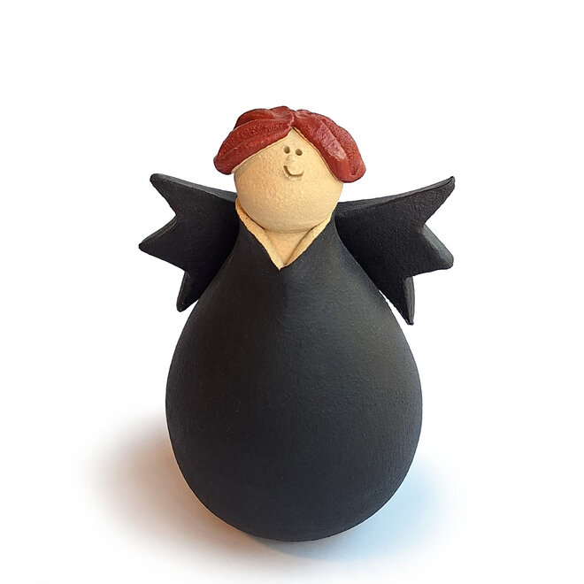 Zwarte (B)Engel, Keramiek H13cm