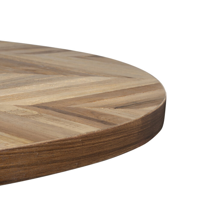 Eettafel Asca ovaal visgraat blad 240x115