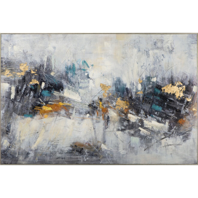 Canvas schilderij  Ice Gold 100x150