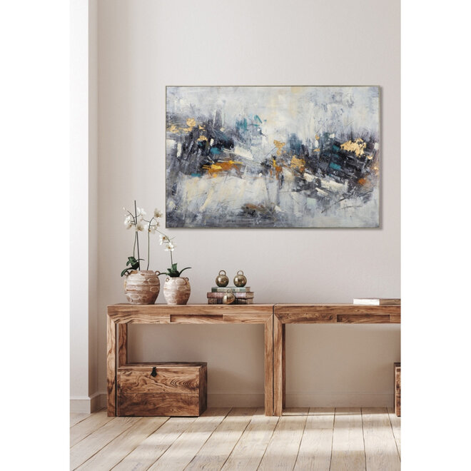 Canvas schilderij Ice Gold 100x150