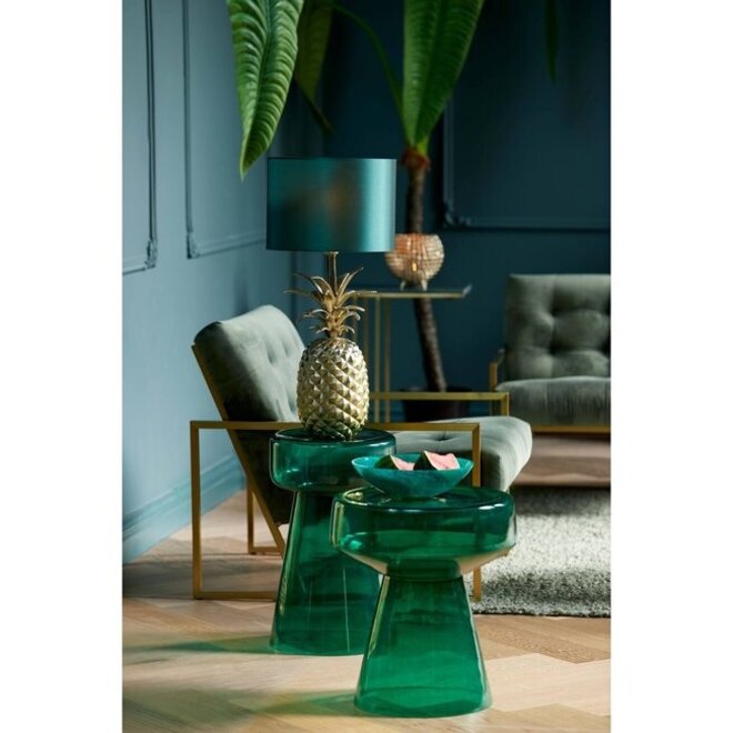 Schaal Binanga petrol emerald Ø34cm