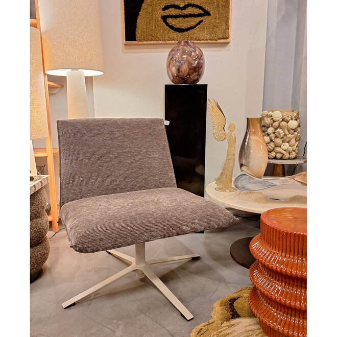 Fauteuil Bresha Bruin Rib