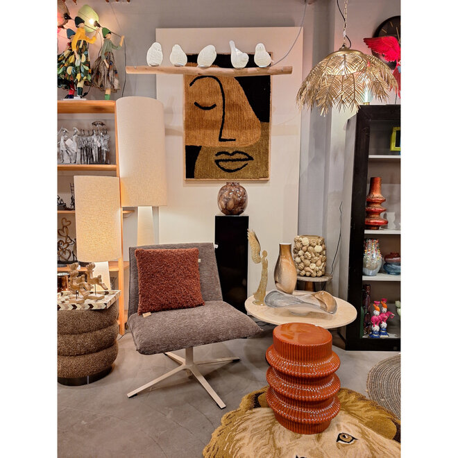 Fauteuil Bresha Bruin Rib