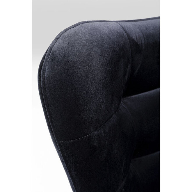 Draaifauteuil Oscar Velvet Zwart