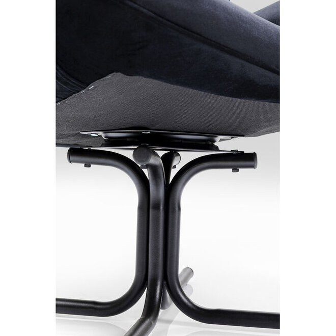 Draaifauteuil Oscar Velvet Zwart