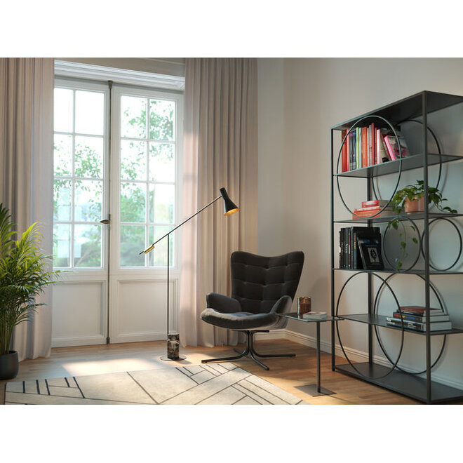 Draaifauteuil Oscar Velvet Zwart
