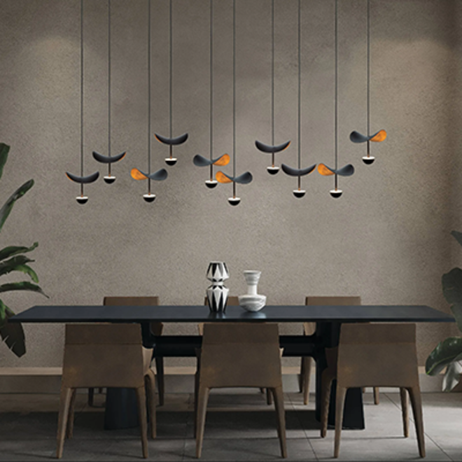 Hanglamp Wings of Light Zwart Goud