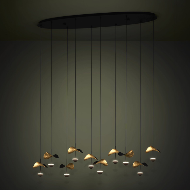Hanglamp Wings of Light Zwart Goud